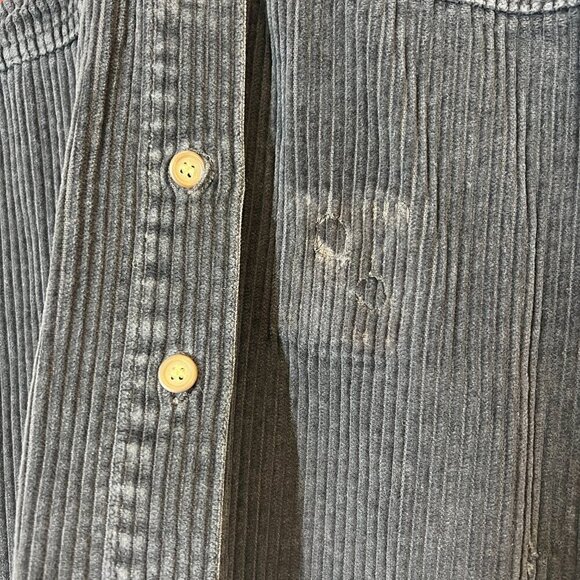 Vintage Disney Mickey Mouse Pluto Corduroy Shirt Embroidered Black 90s Large - Picture 5 of 12